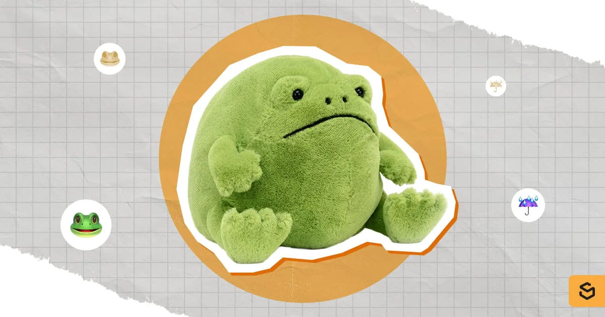 A sitting Ricky the Rain frog