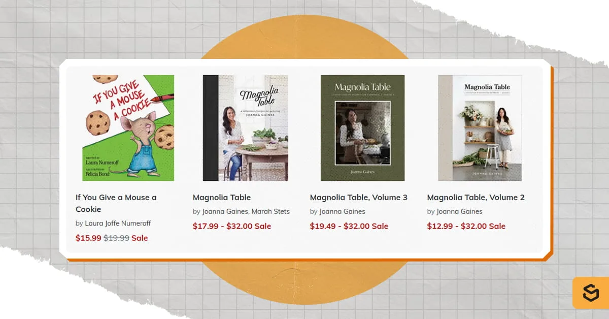 If You Give A Mouse A Cookie, and Magnolia Table 1, 2, and 3 book covers