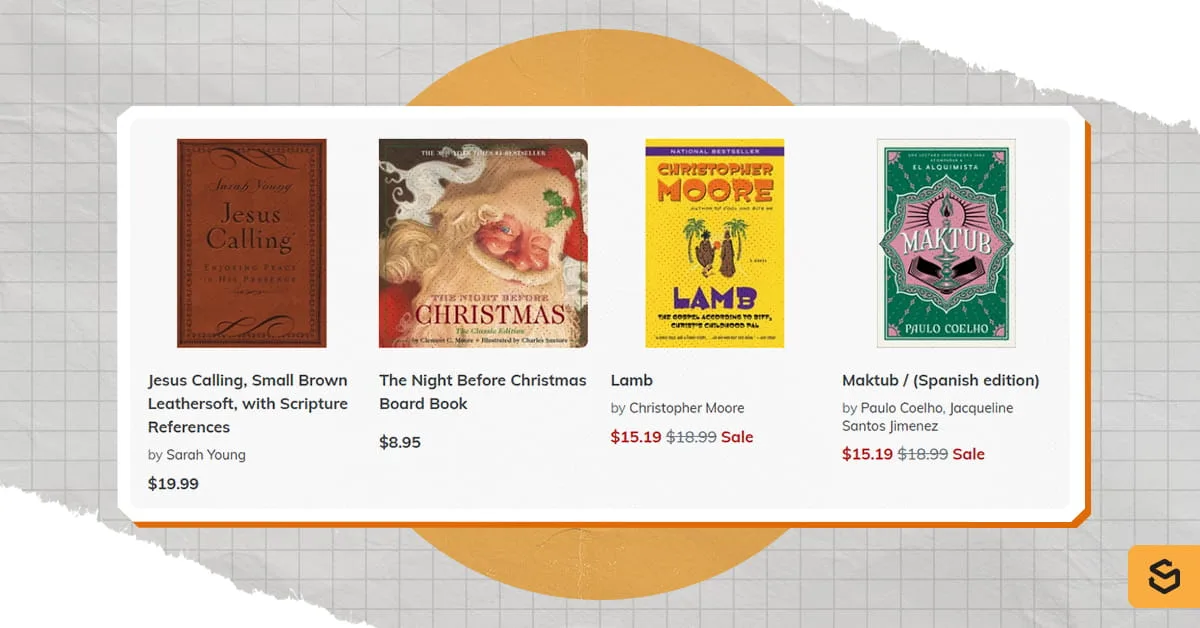 Jesus Calling, The Night Before Christmas Board Book, Lamb, and Maktub (Spanish Edition) book covers