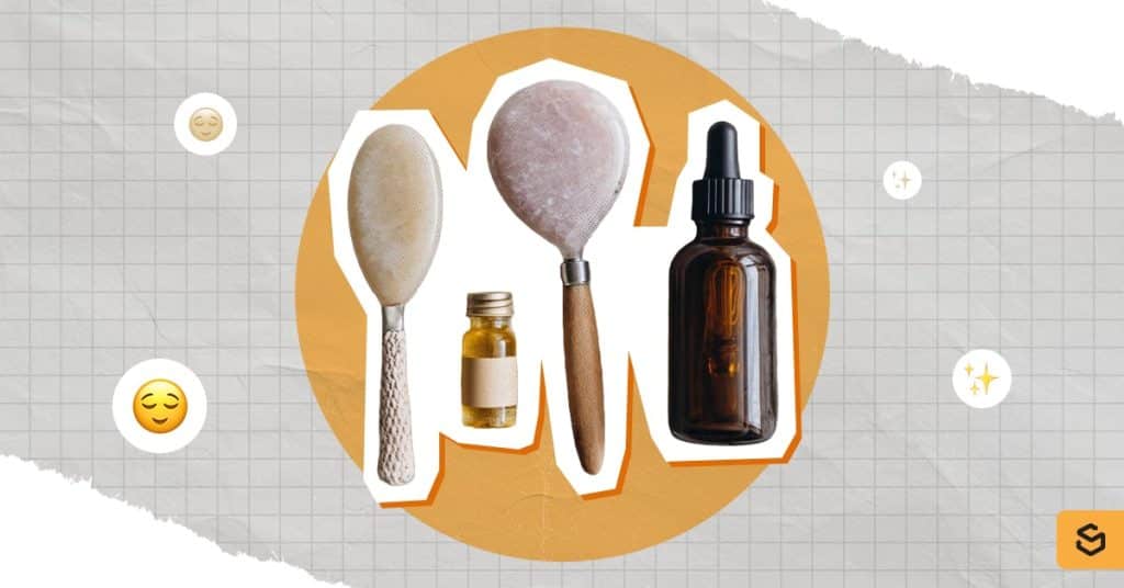 Different facial tools and regimen