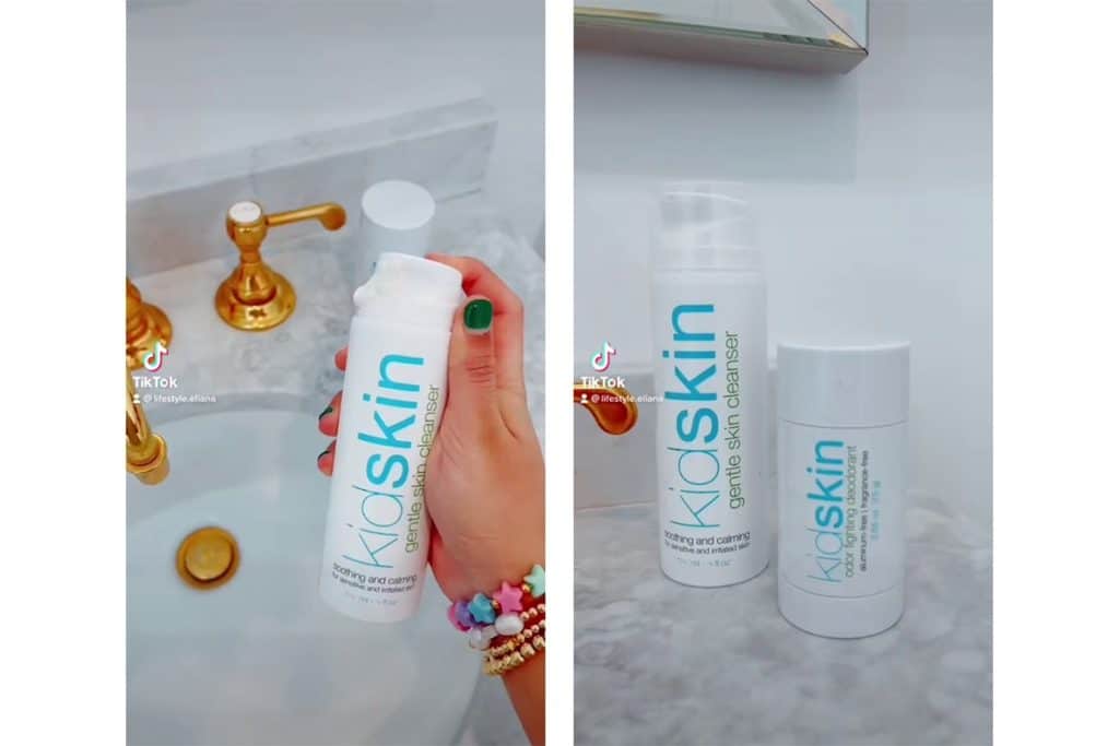 Kidskin T-Blast Foaming Cleanser; (R) Kidskin Gentle Skin Cleanser and Fragrance & Aluminum Free All Natural Deodorant