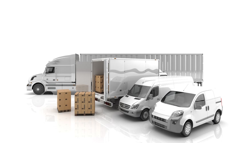 camions et camionnettes pour le transport terrestre