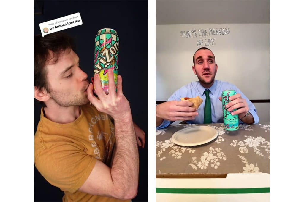 TikTok product review by TikTok users (L) @wildmandrinking and (R) @therealsamalkhatib