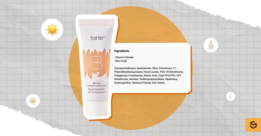 A tarte moisturizer and its ingredients