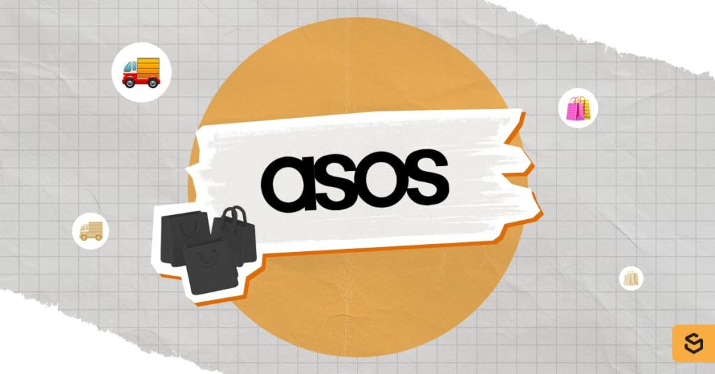 The ASOS logo and shopping bags