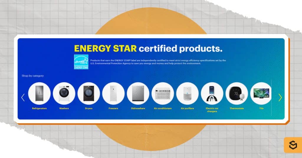 An image of the Best Buy ENERGY STAR page