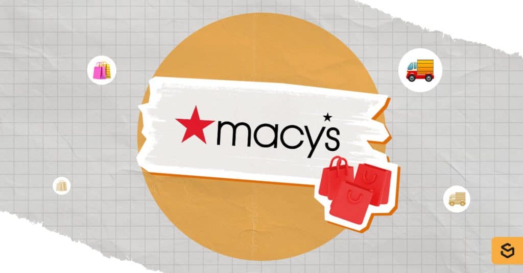 Macy's logo and shopping bags
