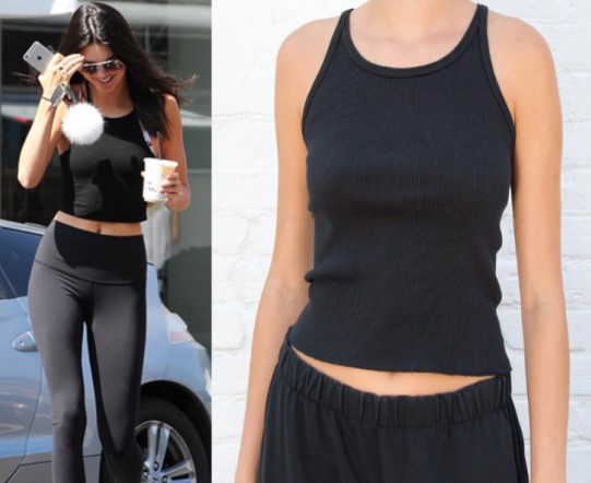 Kendall Jenner Wears Brandy Melville Tank Top at Skating Rink