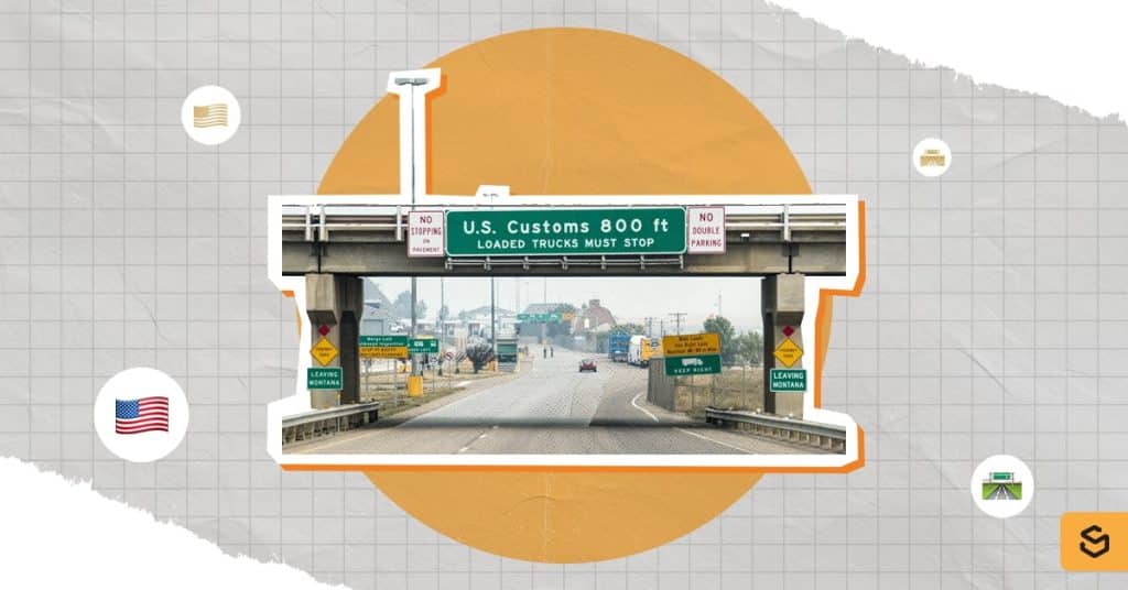 Le pont menant à la frontière américaine