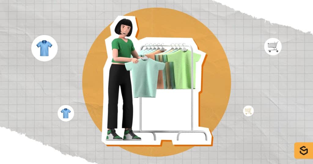 A person choosing clothes