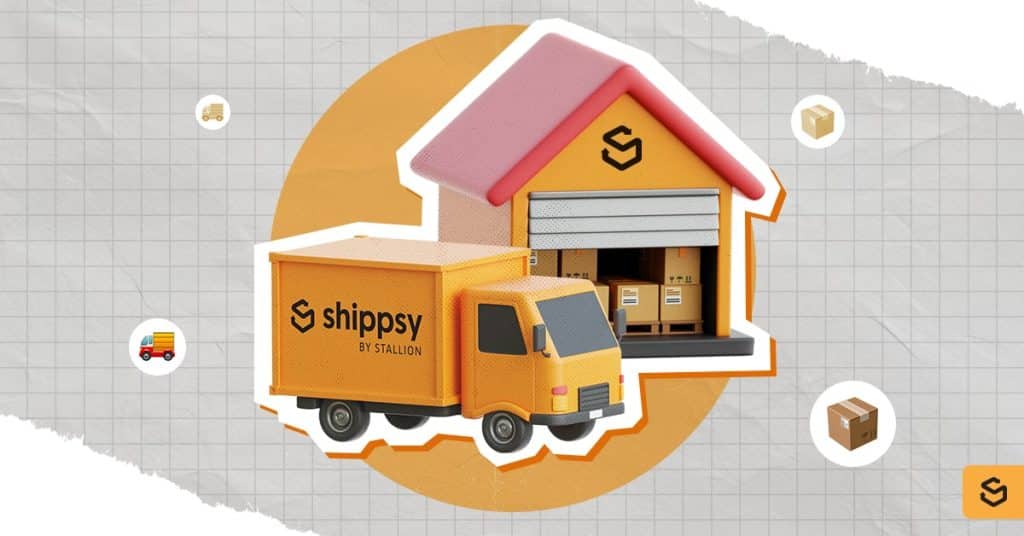 Shippsy warehouse and delivery van