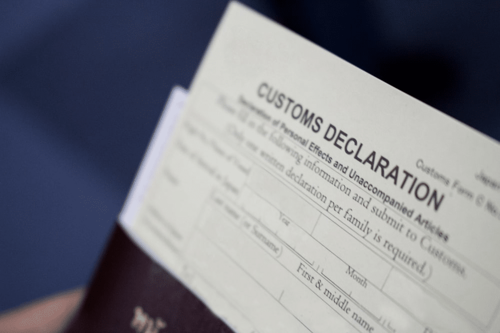 customs declaration form