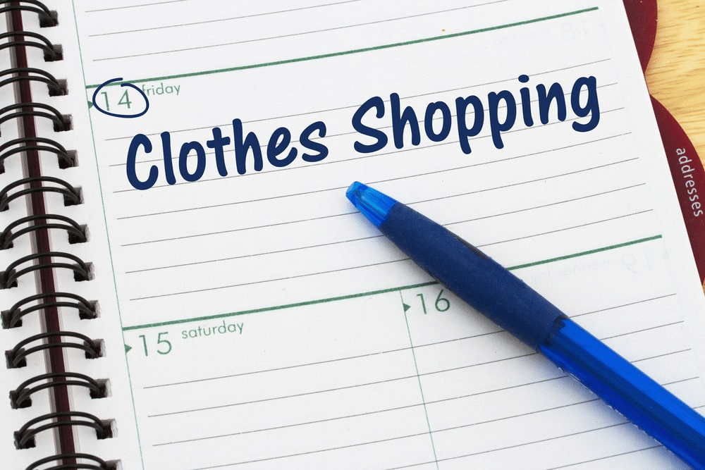 list down clothes shopping items to buy