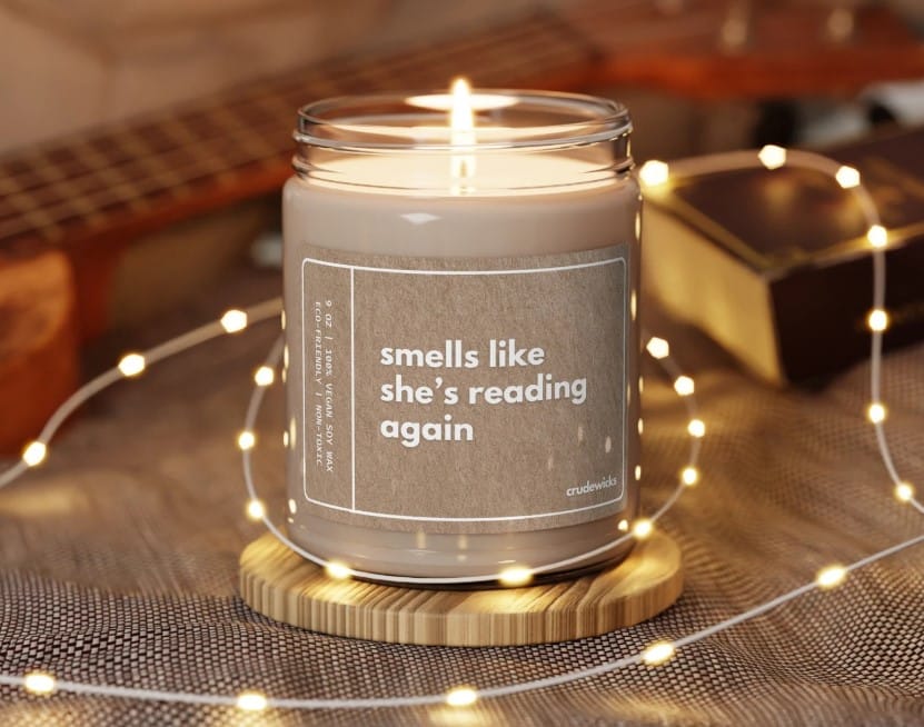 Personalized Reader Gift Candle