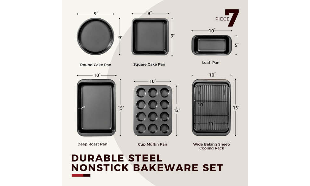 Set of baking pans.