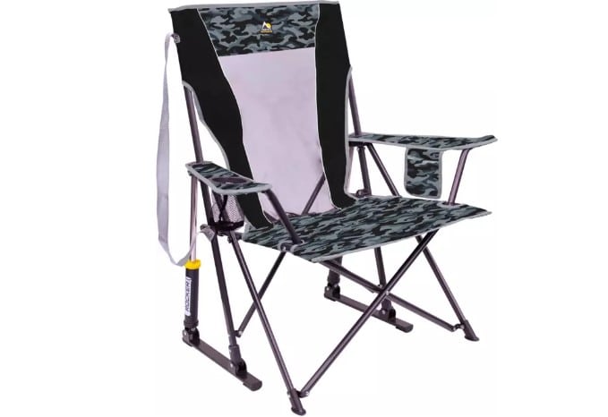GCI Outdoor Comfort Pro Rocker Chair in Black/Grey Camo