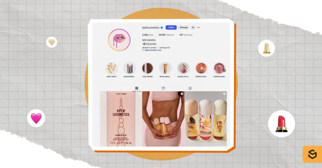 An image of Kylie Cosmetics' Instagram page
