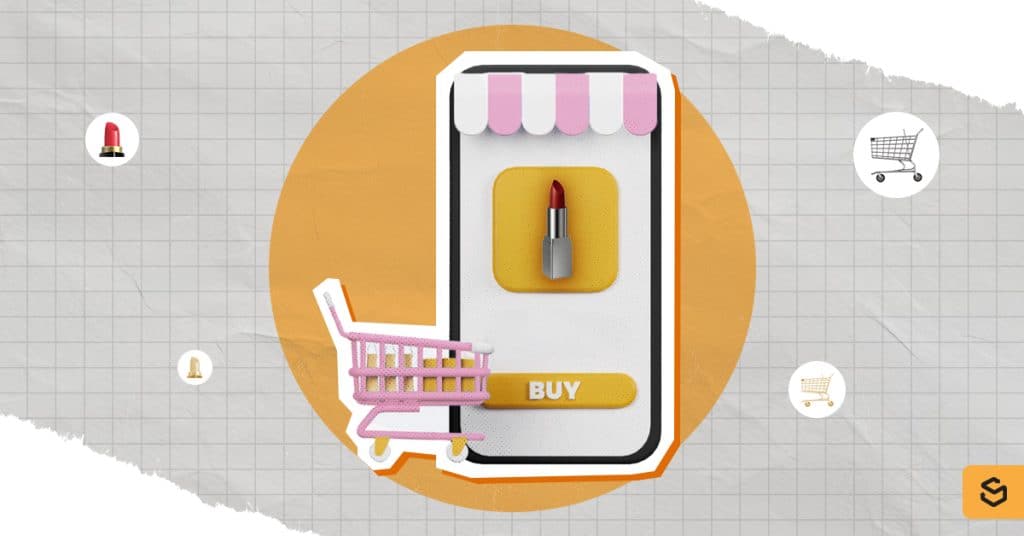 Shopping online for a lipstick