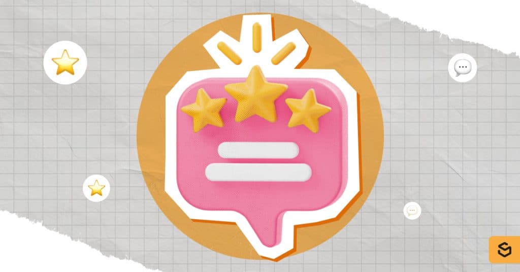 A 3D asset of reviews