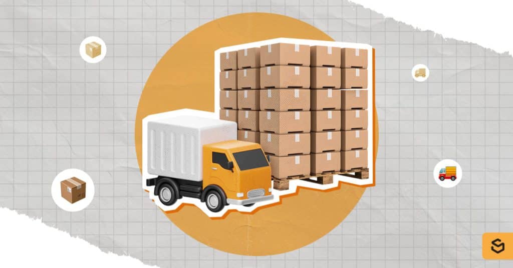 Delivery truck and pallet