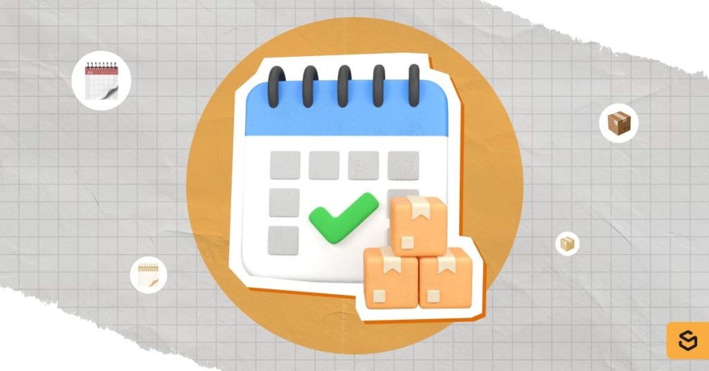 A calendar and packages