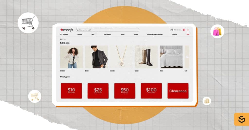 An image of Macy's Sale and Clearance section