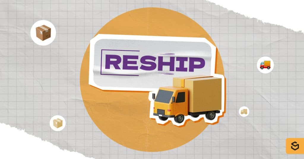 Un camion de livraison et le logo Reship