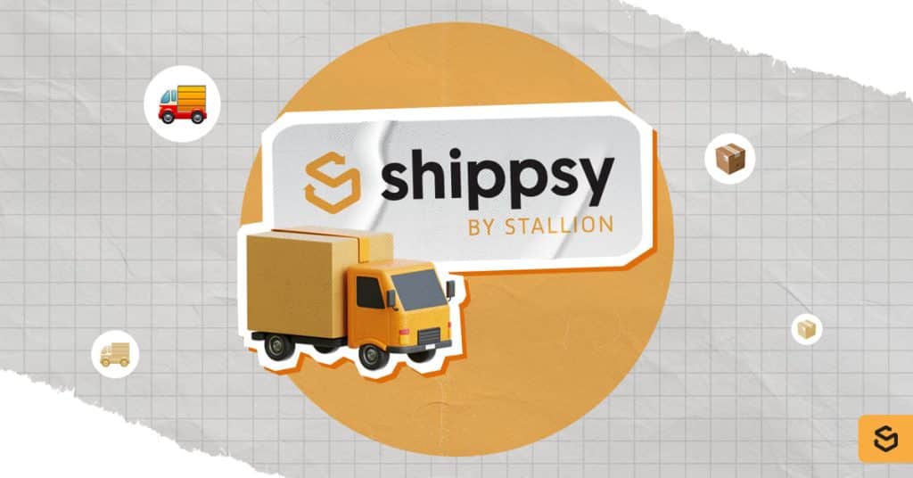 Un camion de livraison et le logo Shippsy