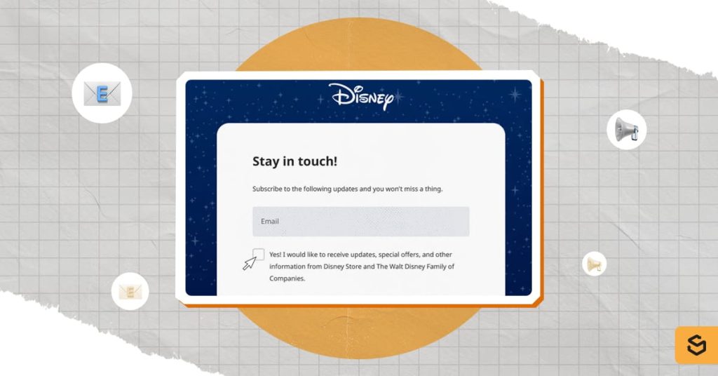 An image of subscribing to Disney Store