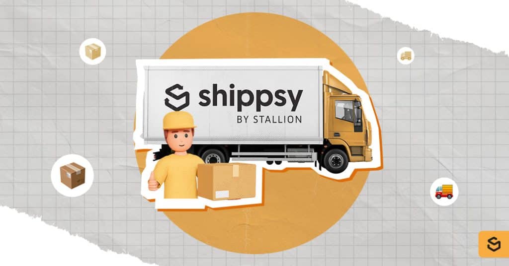 Un camion Shippsy et un livreur tenant un colis