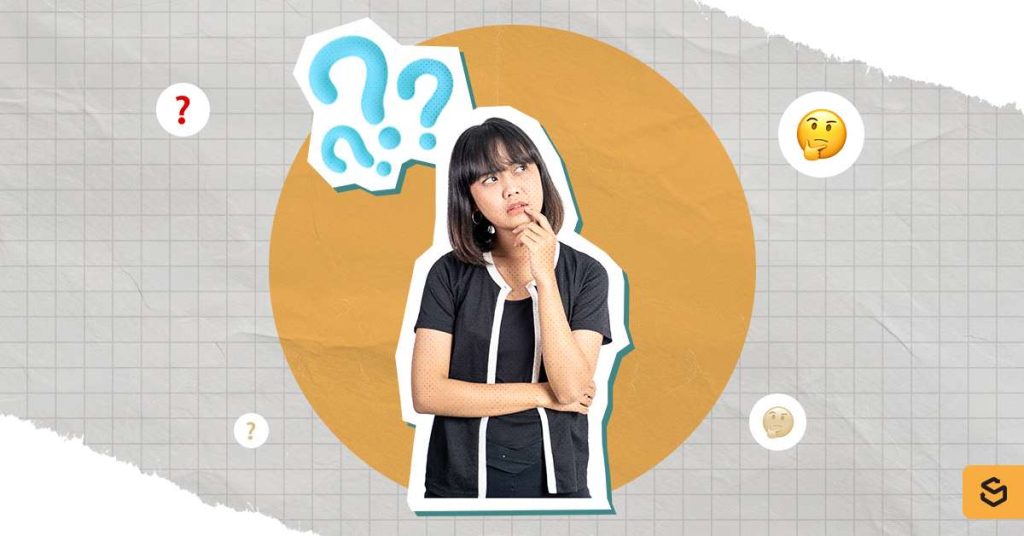 A girl thinking.