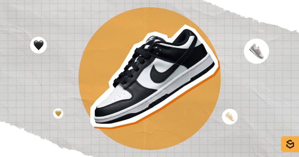 An image of a Dunk Low 'Black White' shoe
