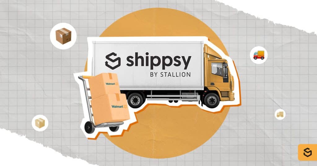 Walmart packages and a Shippsy truck