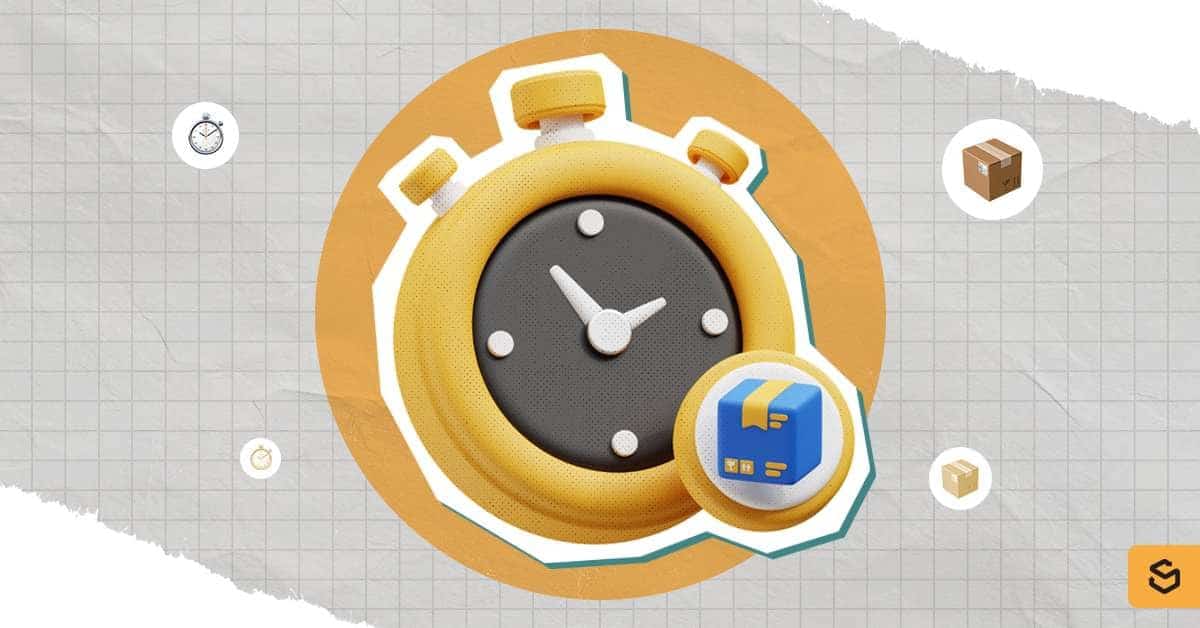 Clock with a package.