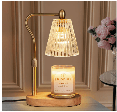 a candle on top of the candle warmer