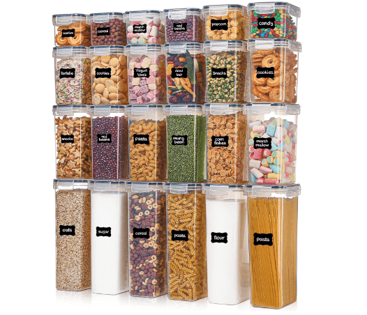 Airtight containers stack properly
