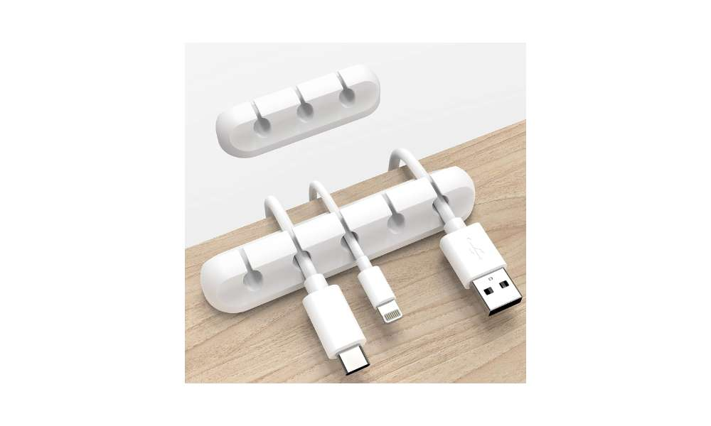 Cable clips with magnetic stand.