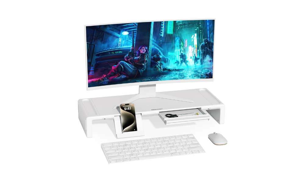 Monitor riser or laptop stand.
