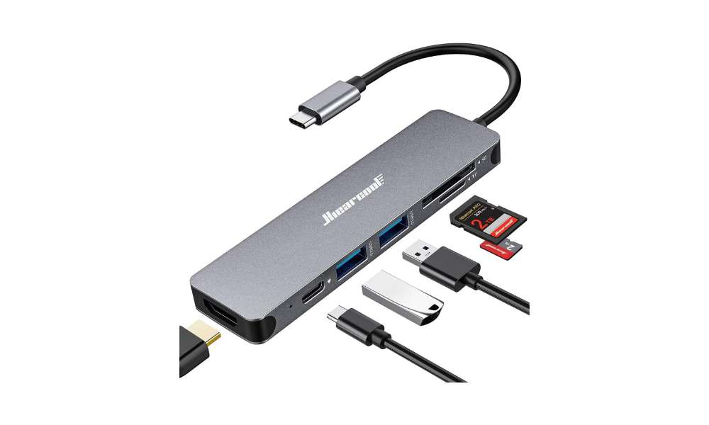 USB A, USB C ports, and others in one adapter like a power strip.