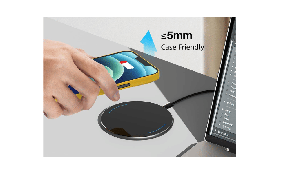 Wireless phone charger.