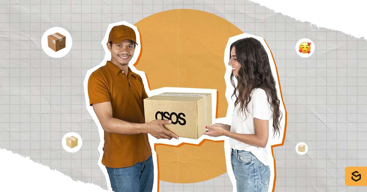 A man giving an ASOS order to a Canadian customer.