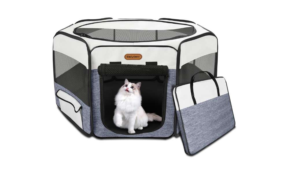 Foldable playpen gift for a pet to have fun.