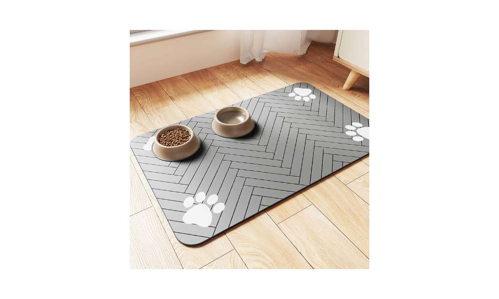 Pet feeding mat available in three sizes.