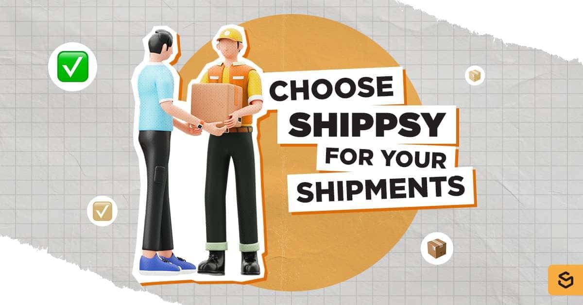 Carrier giving a parcel to a customer.