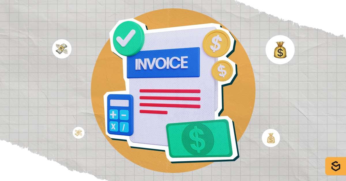 Invoice paper that shows shipping options like standard or free shipping.