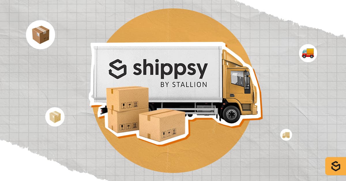 A Shippsy truck with packages outside it