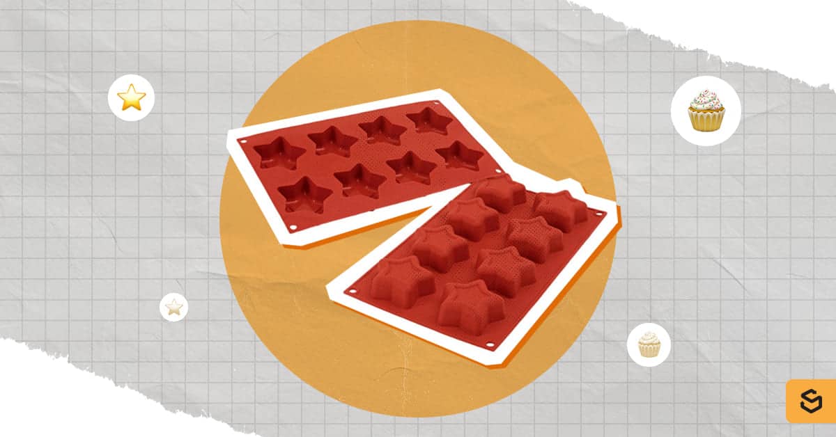 A Silikomart star silicone baking mold