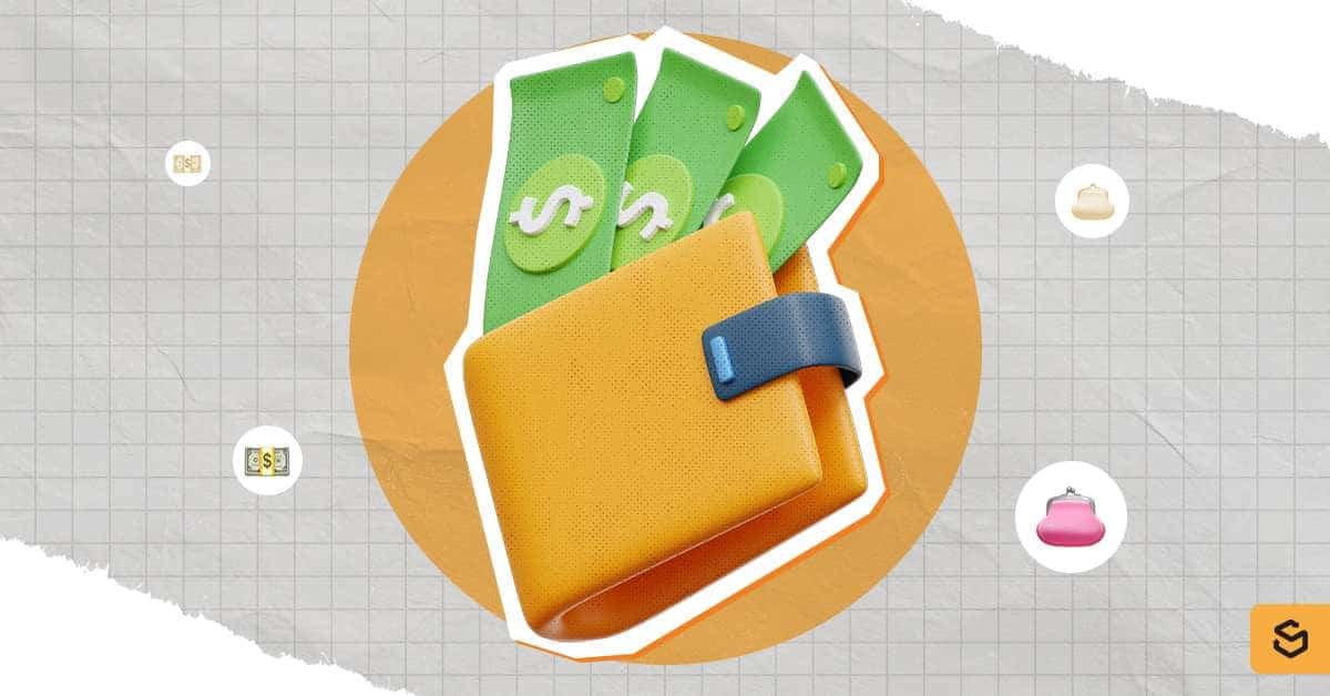 A wallet with paperbills.