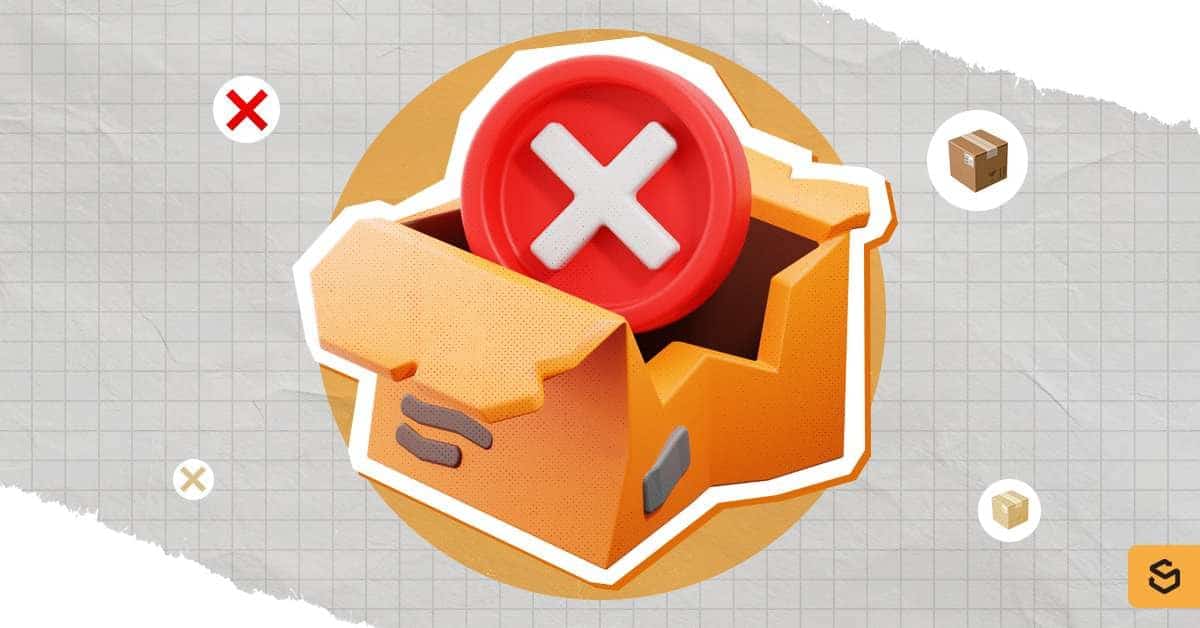 Cross symbol inside an open box.