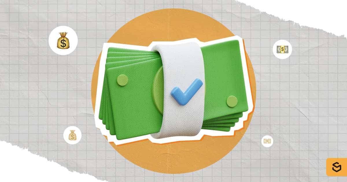 Paperbills with a check mark.